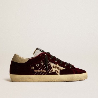 Golden Goose Running Sole In Olive Green Mesh And Leather With Cream Star GMF00272.F003249.35812