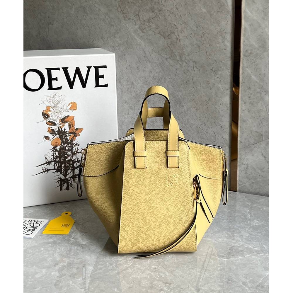 Loewe Compact Hammock Bag in Dark Butter Grained Calfskin IAMBS241752 Outlet Sales