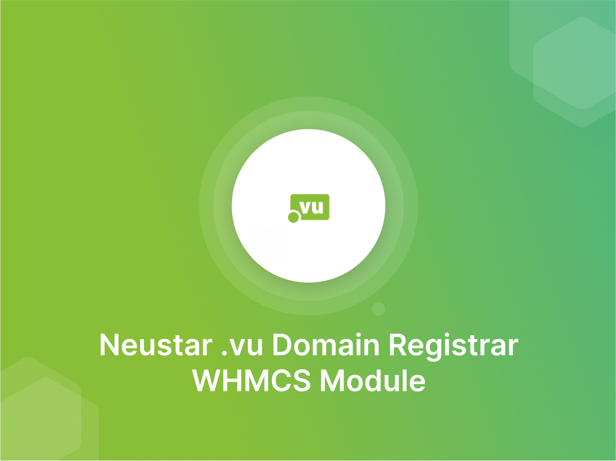 Neustar .vu Domain Registrar WHMCS Module - 20% Off!